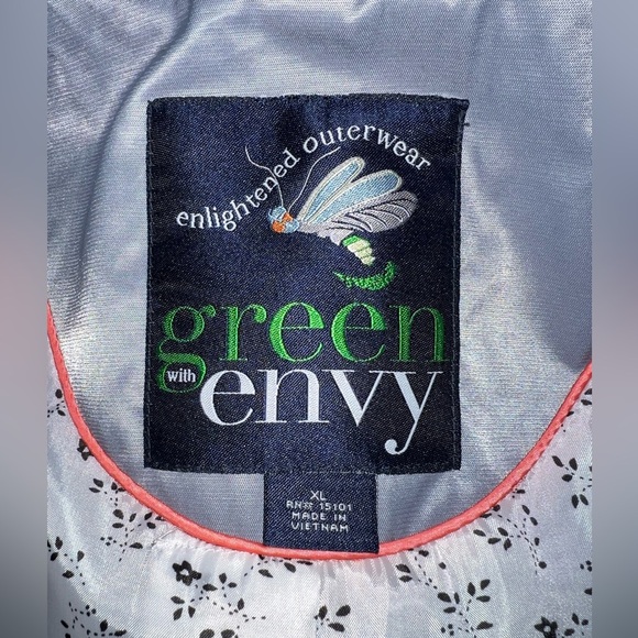 Enlightened Outerwear Water Resistant Blue Trench Coat - xl, fit like large - Picture 5 of 6